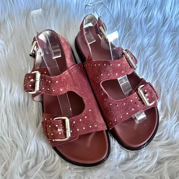 Pilcro and the Letterpress Red Sandals - Picture 2 of 9